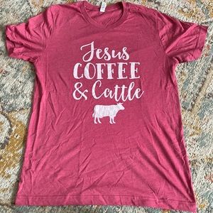 Jesus, coffee, cattle tshirt